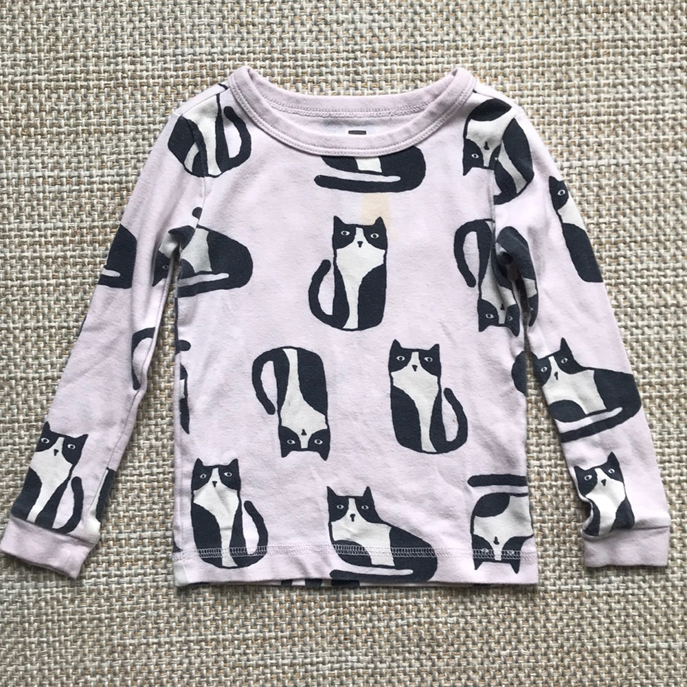 Tea Cat Pajama Top (size 3)